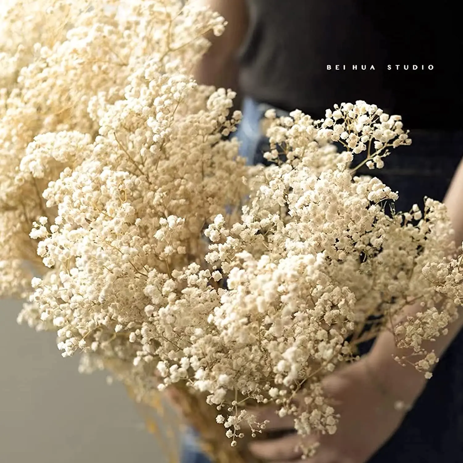 

Dried Babys Breath Flowers Bouquet Ivory White Natural Gypsophila Branches for Home Decor Wedding Table Decor Floral Arrangement