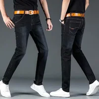 New 2025 Men's Slim Fit Casual Jeans Thin Straight Leg Summer Elastic Comfortable Long Trousers Versatile Style for All Occasion