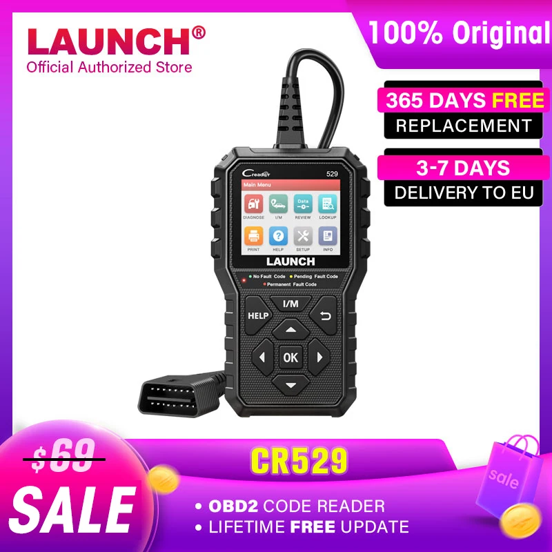 Launch Creader 529 CR529 OBD2 Scanner Automotive Diagnostic Tools OBDII