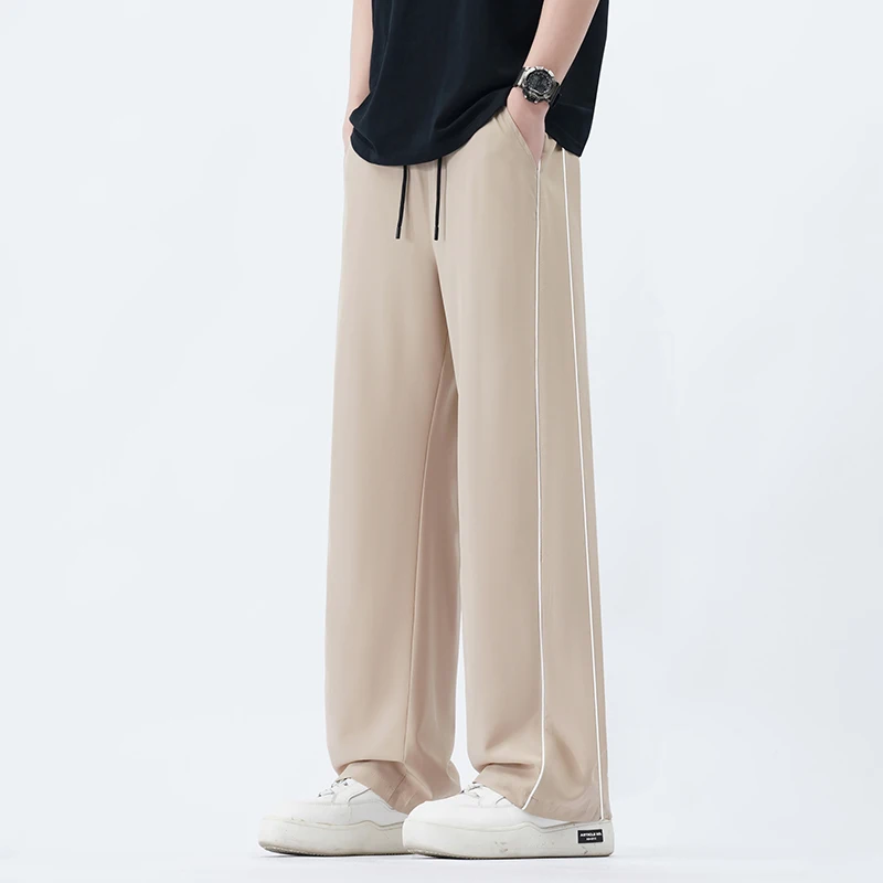 Summer Men Sweatpants Joggers Straight Pants Neutral Breathable Loose Outdoor Quick Drying Fabric Fitness pants Casual Trouser 3