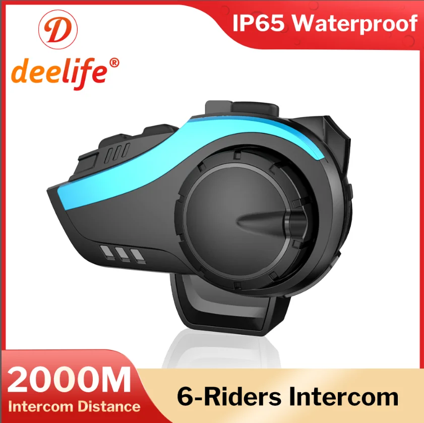 

Гарнитура для мотоциклетного шлема Deelife, Водонепроницаемая Bluetooth-гарнитура, FM-радио, Hands-Free