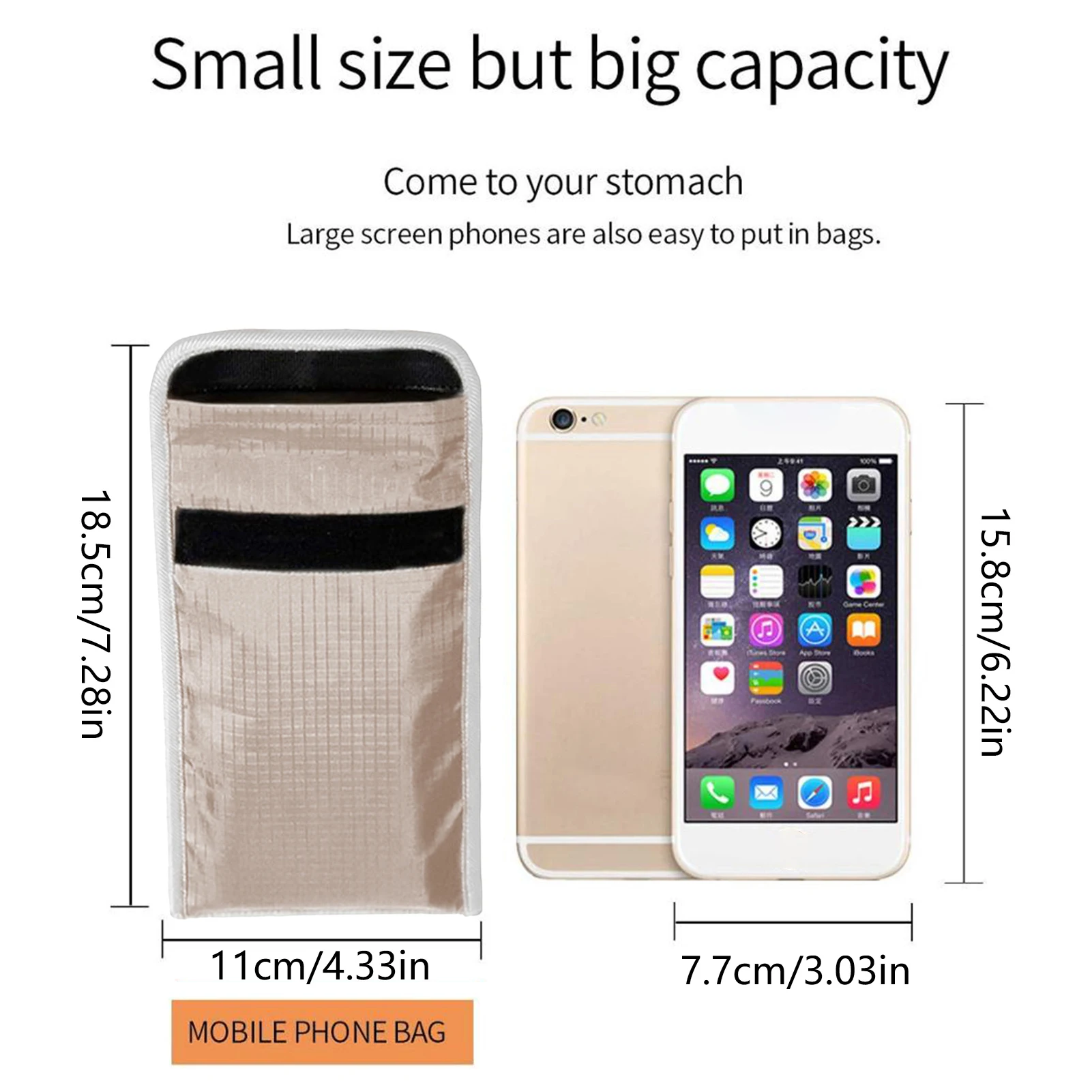 Rfid Cell Phone Signal Blocking Faraday Bag for Cell Phone Anti-Spying/Tracking Fob Shield EMF GPS Location Faraday Phone Case