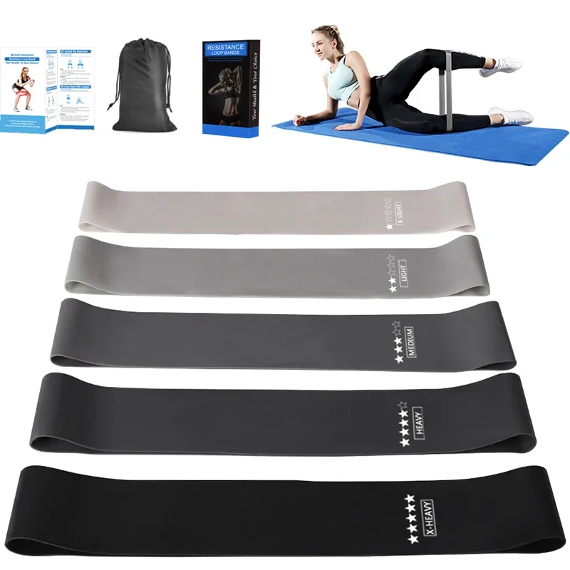 

10 Sets Fitness Resistance Bands Yoga Pilates Bodybuilding Elastic Bands Gluteal Muscle Strength Training Exercise Workout Bands