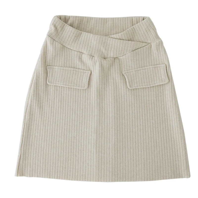 Spring and Autumn Pregnant Women Pencil Skirts Slim Hips Maternity Belly Skirts Low Waist Pregnancy A-Line Knitting Skirt