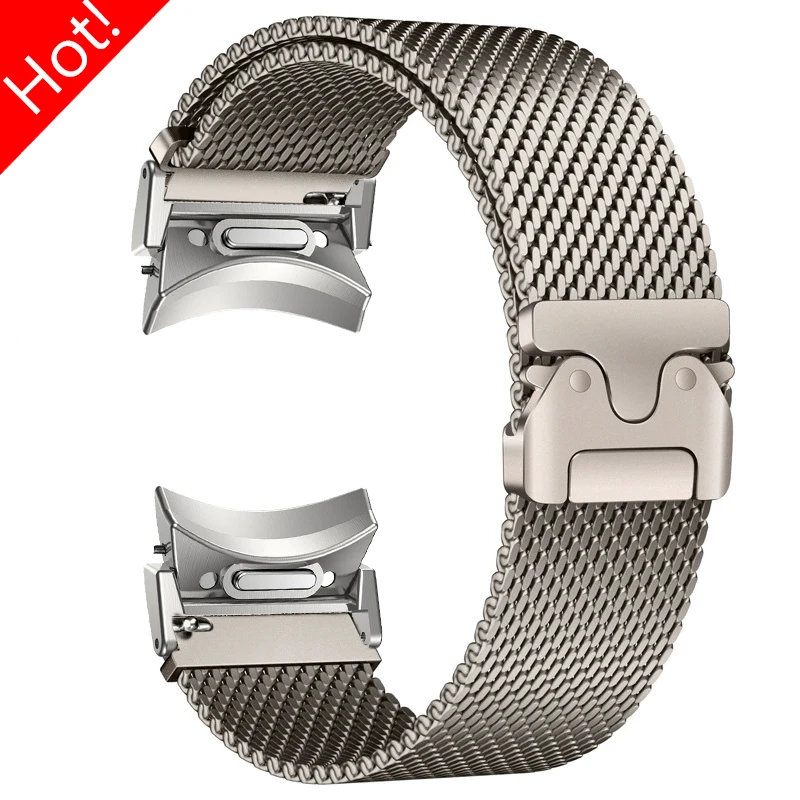 Stainless Steel No-Gap Metal Loop Watch Band Bracelet