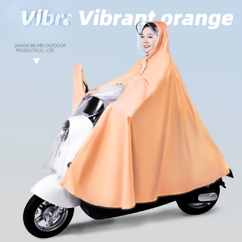 Thickened adult models Electric Car Tricycle Special Rain Poncho long Full Body Storm-proof Takeaway Rain Poncho