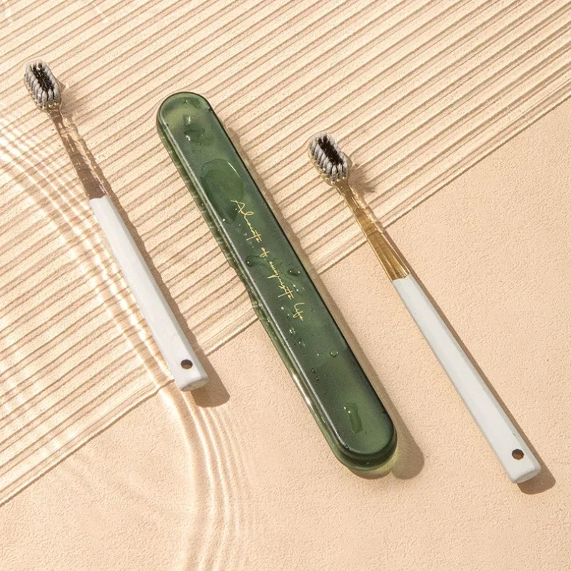 1PC Clear Matted Toothbrush Case Dustproof Protective Cover with Drain Hole for Travel Camping Toothbrush Holder