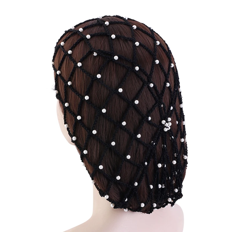 Beaded Crochet Snood Hair Net | Hair Accessories Women