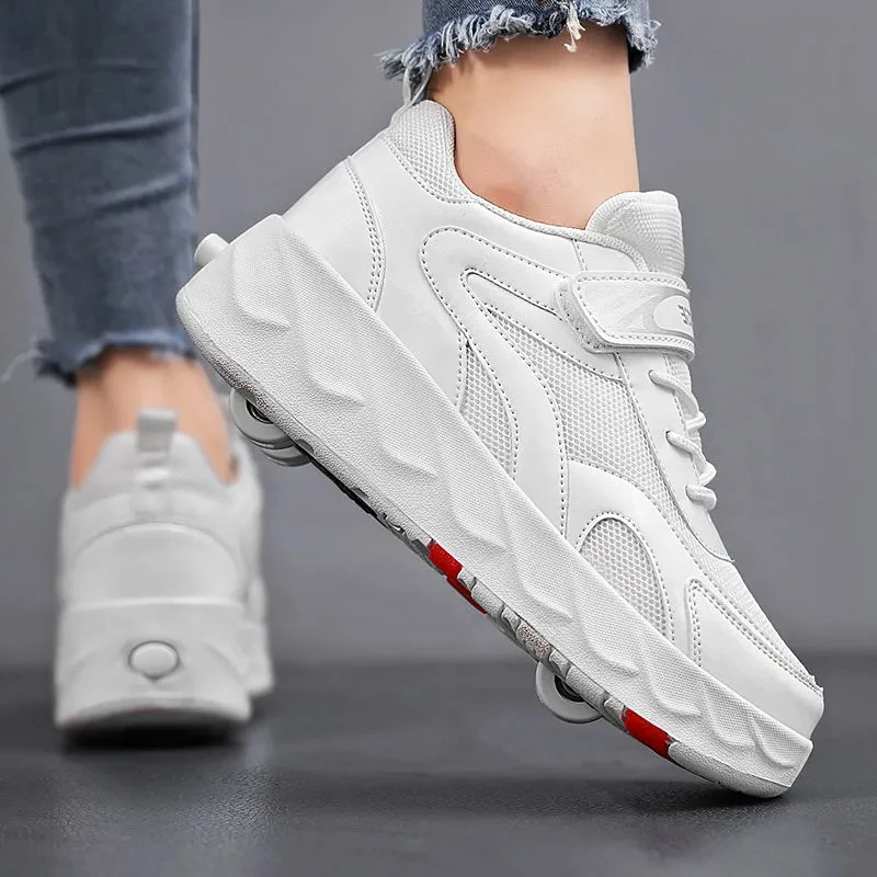 Roller Skate Shoes For Kids Fashion Girls Casual Sports 4 Wheels Sneakers Children Toys Gift Game Boys Boots