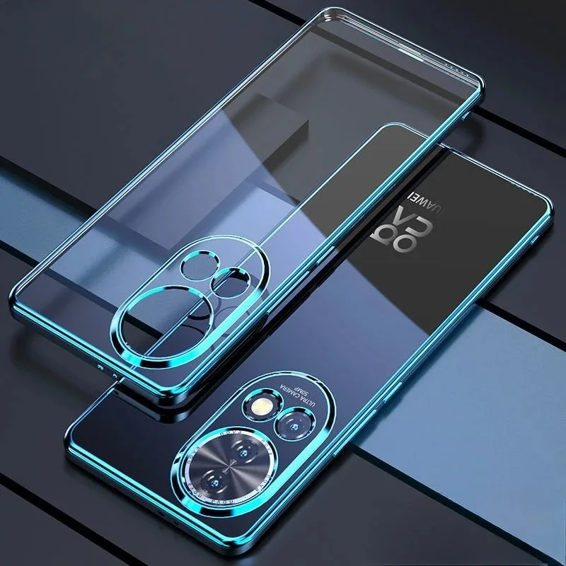 Luxury Electroplating Transparent TPU Soft Case - Shockproof Bumper Cover