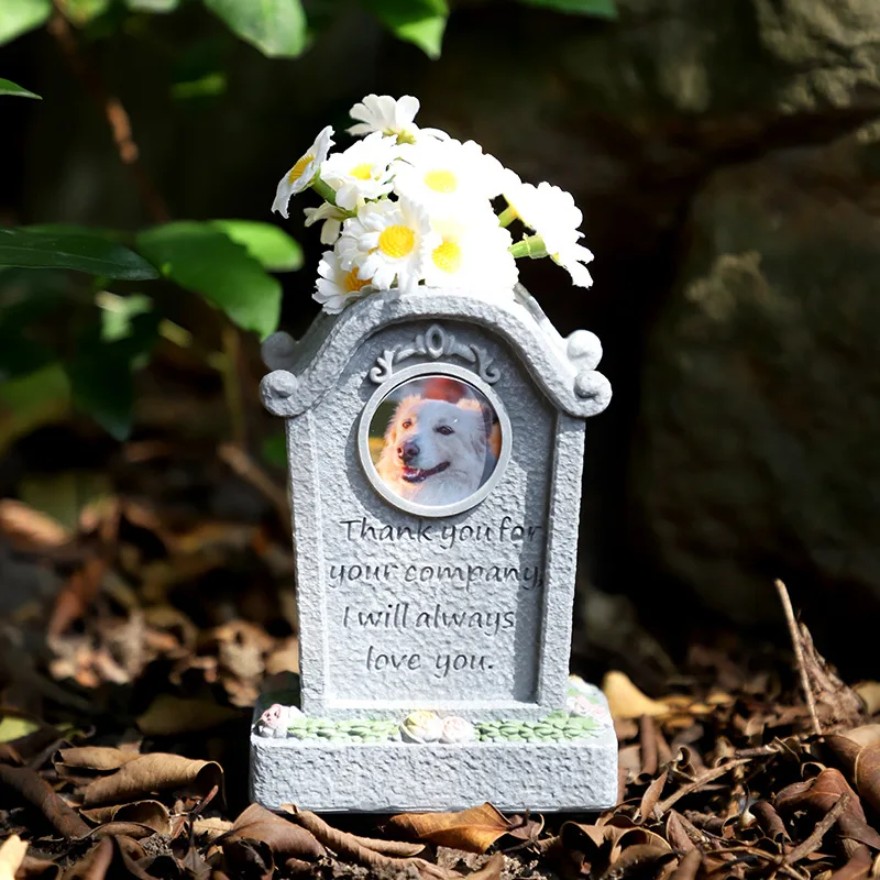 1pcs Pet Burial Marker Resin Grave Marker Remembrances Tombstone for Enduring Memory Weatherproof Resin