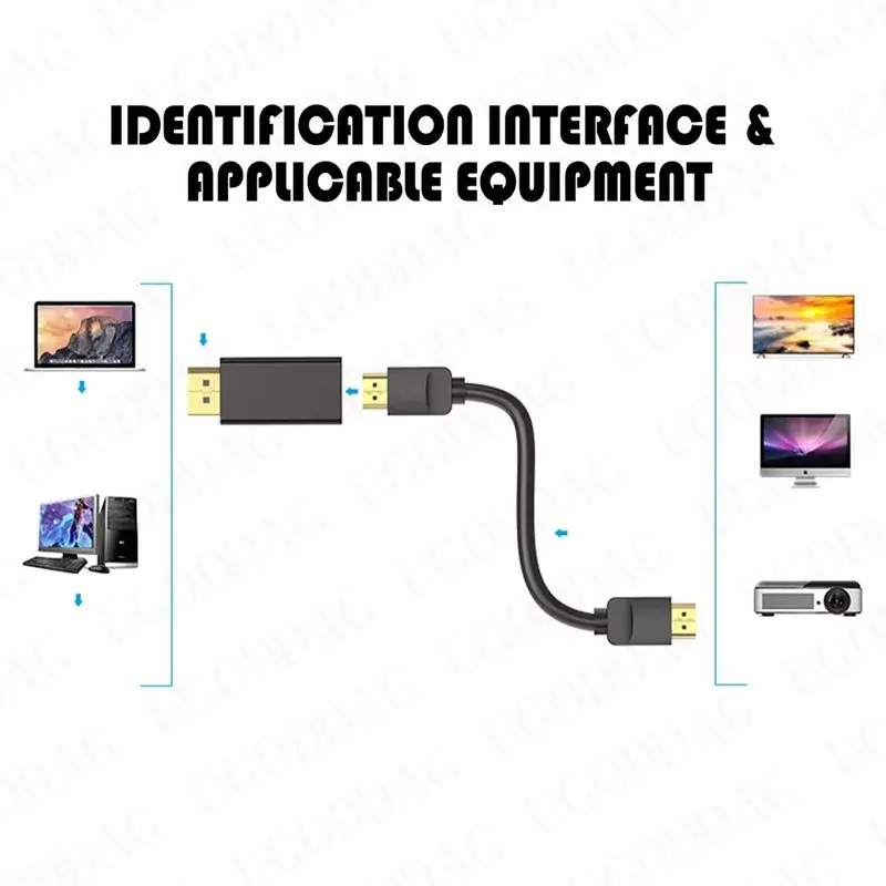 DP To HDMI-compatible Adapter For TV Computer Projector Displayport Female To 4K HDMI-compatible Male Dongle Video PC Connector