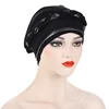 KepaHoo Muslim Women Braid Turban Cap Islamic Head Wraps Pre-Tied Hijab Bonnet Femme Musulman Stretchy Hair Cover Indian Hat 2