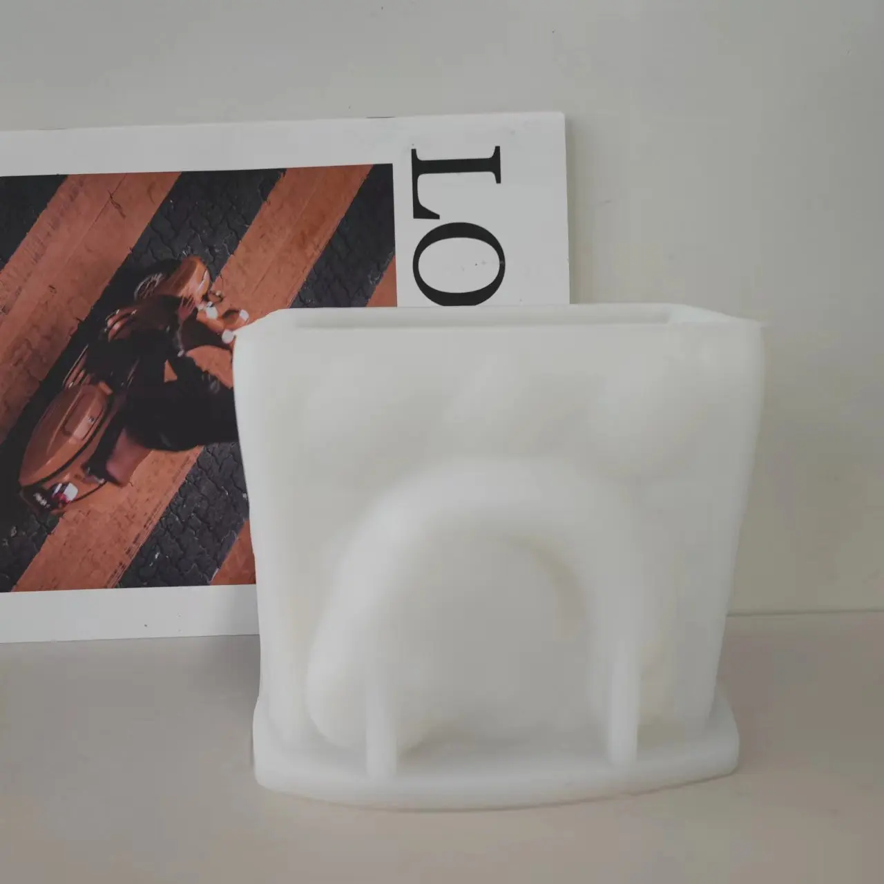 Diy Fashion Women Handbag Vase Mould Large Size Luxury Logo Handbag Silicone Mold Clay Molds