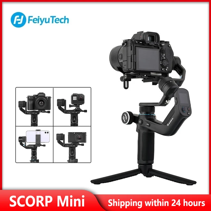 Feiyutech Feiyu Scorp-Mini Stabilizzatore Cardanico Palmare A 3 Assi All-In-One Smartphone Gopro Universale Sony Mirrorless Action Camera