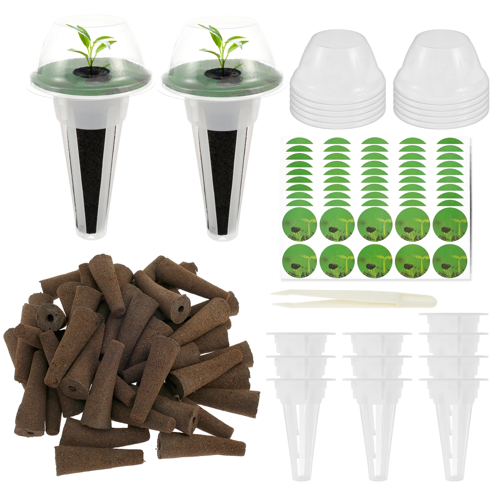 Hydroponic Grow Media Cubes Hydroponics Growing Kit Hydroponic Garden Kit Hydroponic Plant Kits 50-135Pcs Seed Grow Sponges Hydroponic Pods Kit Replacement Root Garden Plant Nutrients Growing System Planting Accessories