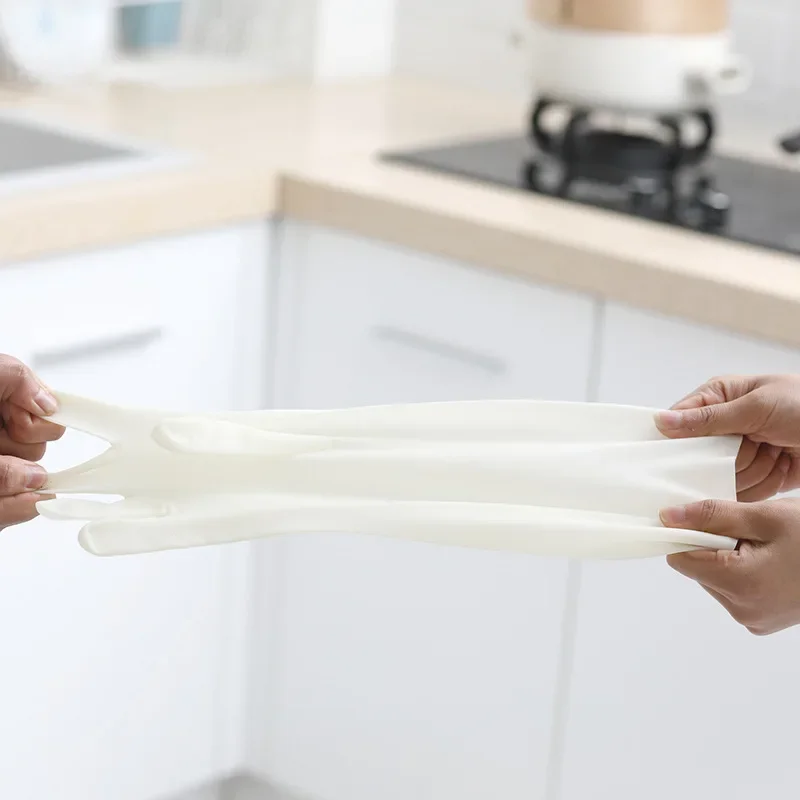 라텍스 가정용 실리콘 장갑, 주방 청소 접시 세척, 가사 스크러빙, 33cm, 37cm