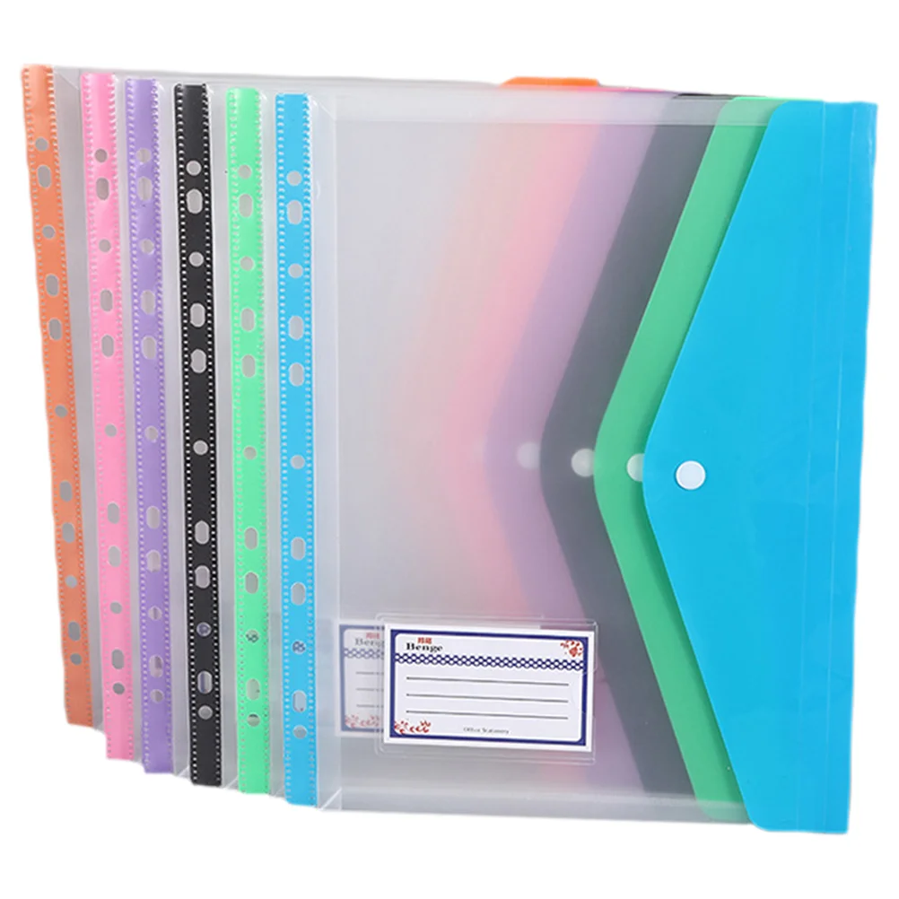 

6 Pcs Document Pouches Folders Documents Bags File Snap Button Binder Pockets Expandable Organizers