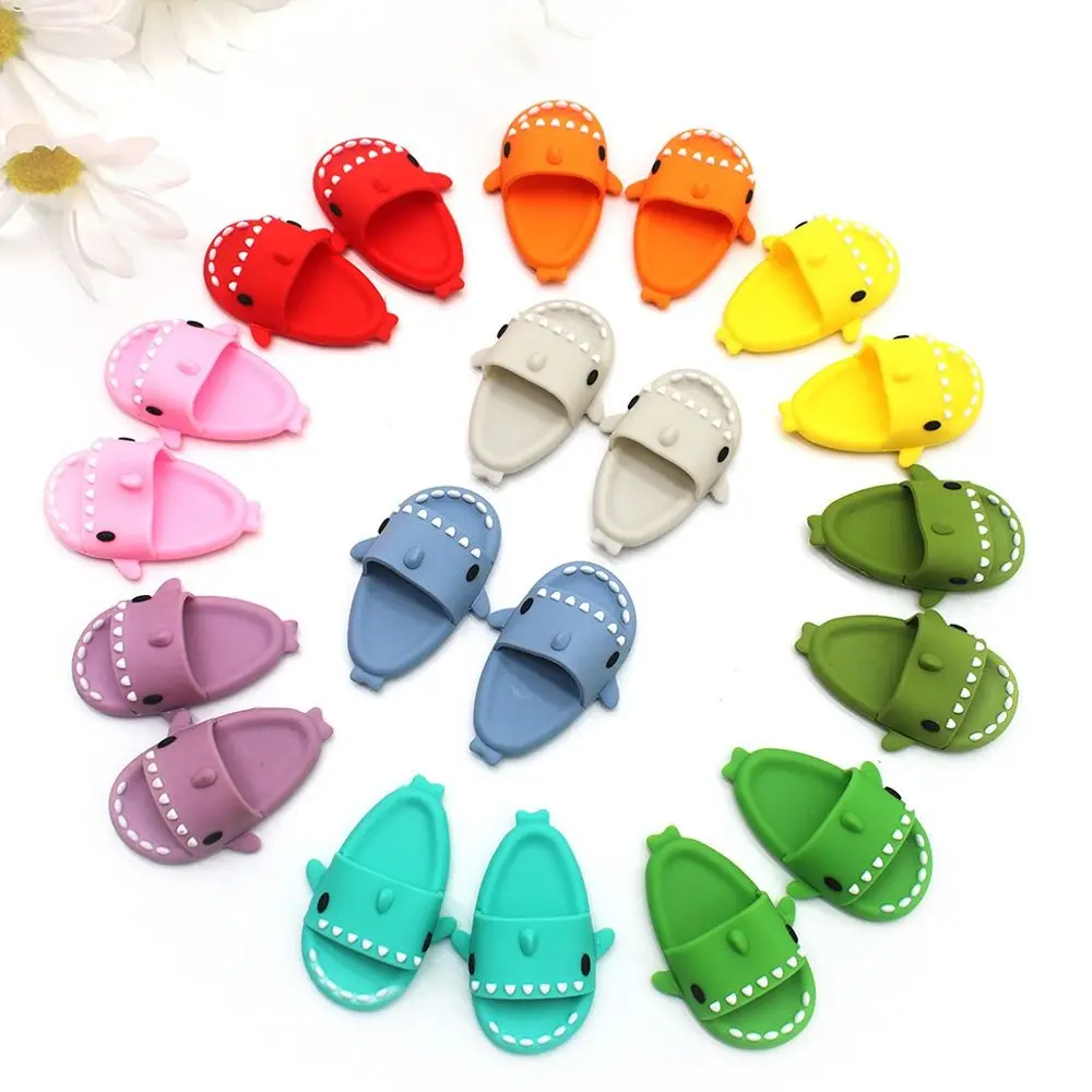 Round Toe Ob11 Doll Shark Slippers Shark Shape Slippers BJD12 Doll Shoes Cute Plastic OB11 Shark Shoes For Ob11 1/12 Bjd Doll