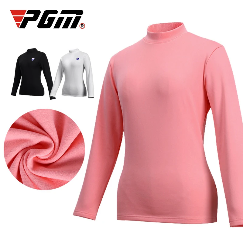 

New Brand PGM Women Shirt Golf Clothing Tshirt Plus Velvet Think Underwear Shirt Winter Warm Clothes Soft Quick Dry S M L XL