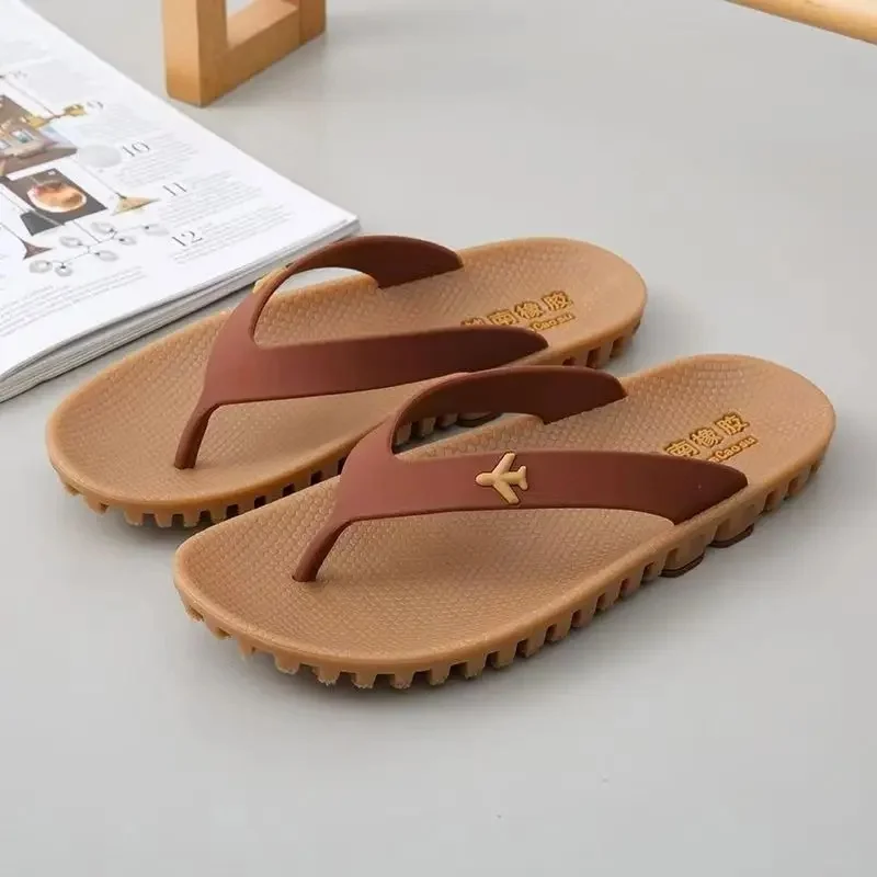 Brown [thickened aircraft flip flops]]