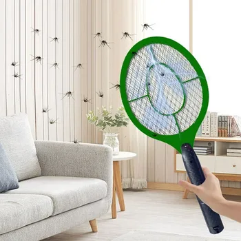 Electric Fly Insect Bug Zapper Bat Handheld Insect Fly Swatter Racket Portable Mosquitos Killer Pest Control For Bedroom Insects 1