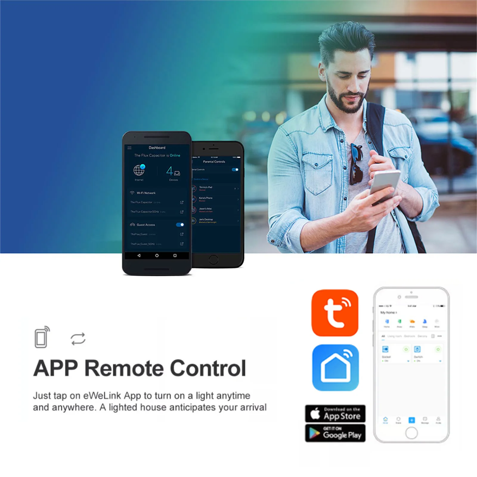 Tuya Smart Life WiFi Switch 90-250V Dry Contact Relay InterLock/ Selflock/ Momen