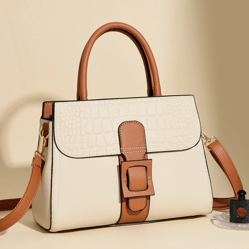 

Luxury Soft Leather Women's Handbag Crocodile Pattern Women's Shoulder Bag High Quality Girls Wallet Shopping Bags Sac A Main