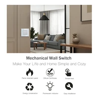 BSEED Mechanical Wall Button Switch 1/2/3Gang 1Way Wall Power Socket Glass Frame USB Type-C Charge Port Home Improvement - Image 4