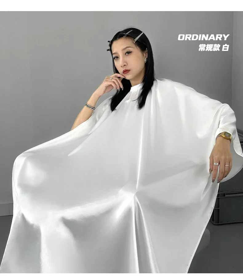 Satin Professional Hairdressing Apron Hair Cutting Satin Leopard Printing Cape Barber Styling Salon Camps Hairdresser Wrap Cloth 5