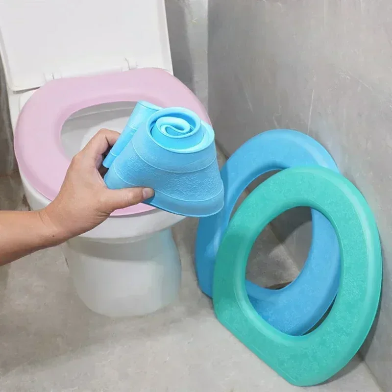 Waterproof Soft Toilet Seat Cover Bathroom Washable Closestool Mat Pad Cushion O-shape Bidet Cover Accessories