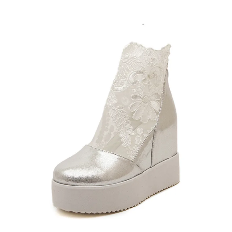 Fashion Platform Shoes for Women Summer Sexy Comfortable Outdoor Heels Women's Black Casual Hollow Out Breathable Shoes