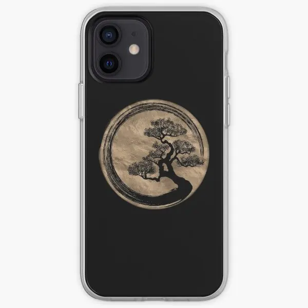 Enso Zen Circle E Bonsai Tree Gold Iph Custodia Per Telefono Personalizzabile Per Iphone 11 12 13 14 Pro Max Mini 6 6S 7 8 Plus X Xs Xr Max
