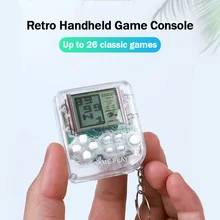 

Mini Game Console Handhold Gaming Machine with Key Chain Children Gift