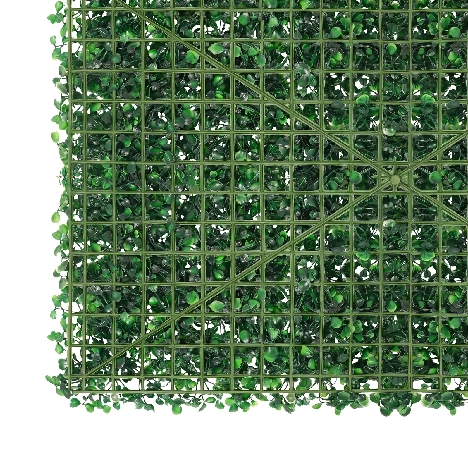 Packung mit 12 Pflanzenwandstücken, grüne dekorative Wandpaneele, künstliche Pflanzen, Rasenwand für Balkon, Garten, Hinterhof, Gehwege, 60 x 40 x 4 cm – Detail 5