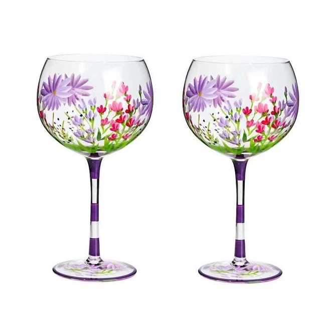 Verres à vin rouge créatifs, gobelet peint à la main, motif de