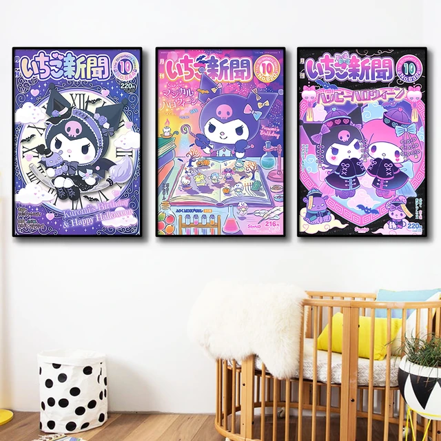 Cartoon Anime Aesthetic Room Decorar, Pintura em tela, Cartaz