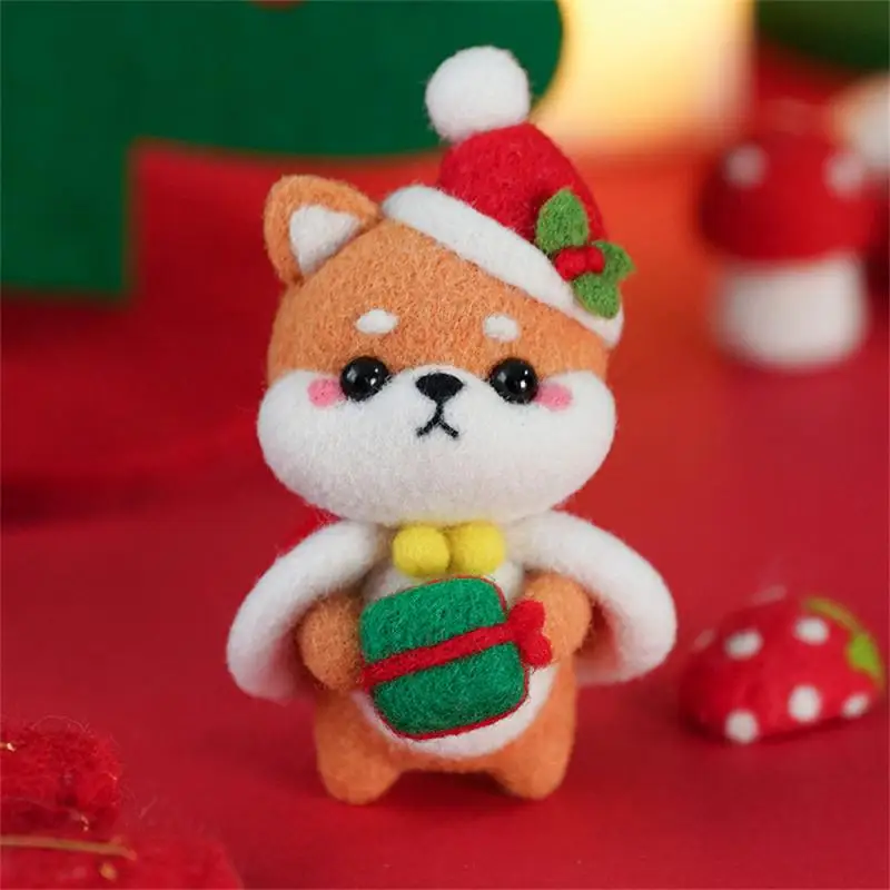 Unfinished Hanging Ornaments Unique High-quality Materials Festive Creative Trend Christmas Handmade Woolen Animals Gift Diy