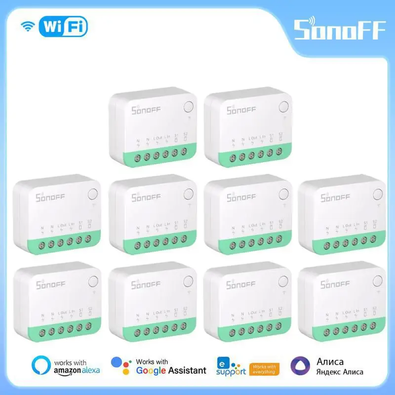 

Смарт-выключатель SONOFF MINIR4M с поддержкой Wi-Fi и голосовым управлением