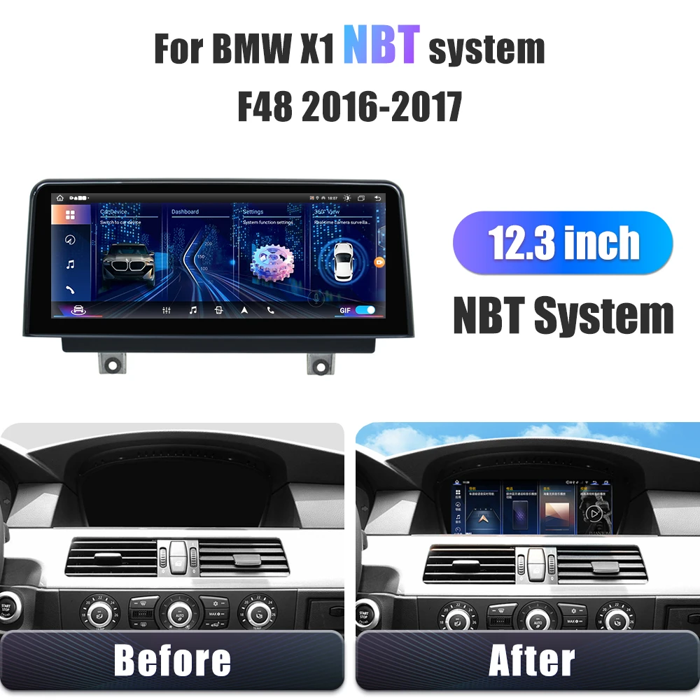 LCD Digital Dashboard Cluster Panel Cockpit Voor For BMW X1 (NBT system) F48-Years Car Radio Android 13.0 Player