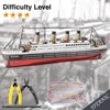 Piececool 3d Metal Puzzles Gifts for Adults Titanic Ship Model 226pcs Cruise Jigsaw Toys Building Kits Home Decoration 4