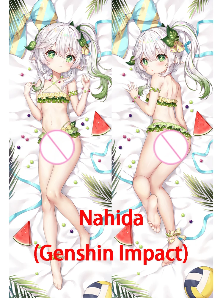 

Dakimakura Nahida (Genshin Impact) Anime Body-style Pillow Cover Adult Cushion Pillowcase Customizable Patterns