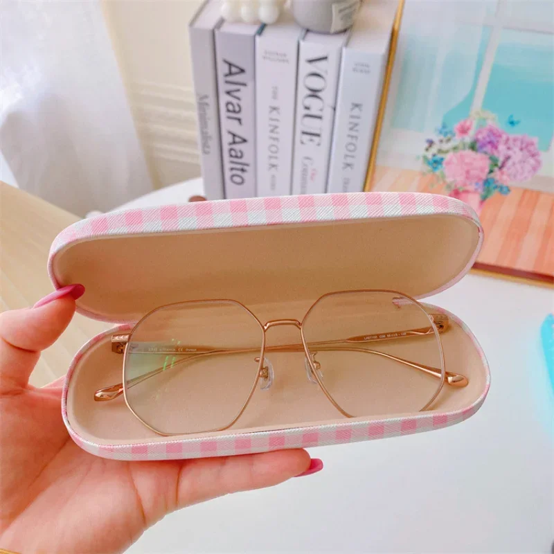 산리오 헬로 키티 안경 보관함, 휴대용 하드 쉘 선글라스 케이스, 애니메이션 여성 압력 방지 안경 홀더 액세서리
