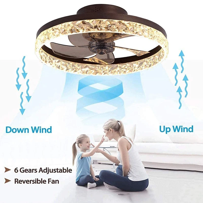 Nordic Decorative Modern LED Fan Lights For Living Room Bedroom Children's Room And Indoor Lighting Sedeluz