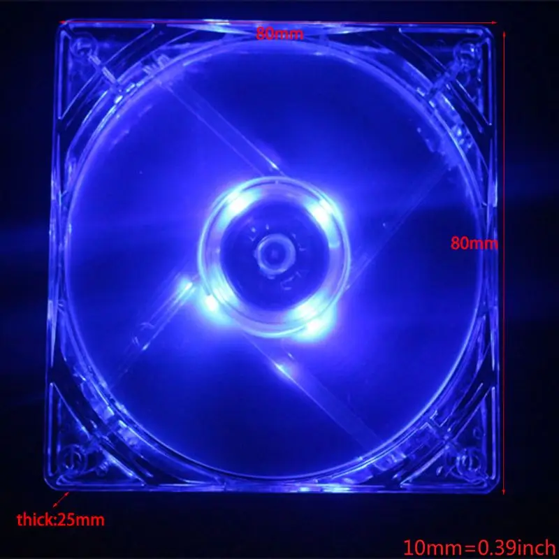 CPU Coolers,Radiators System RGB LED 80mm for CASE Fan,Quiet Edition High  Colorful Chassis Fan for PC CPU Cases P9JB
