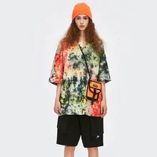 

Harajuku T-shirt Oversize Hip Hop Tie Dye T shirts Cotton Retro Fashion Tops Men/Women Streetwear Summer Casual Short Sleeve Tee