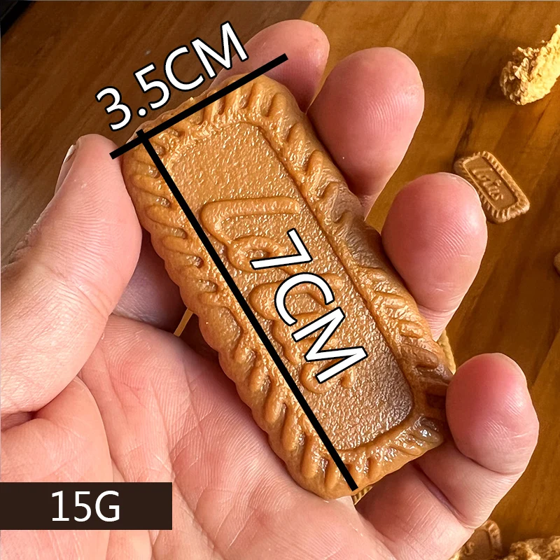 3Pcs Artificial Fake Cookies Simulation Realistic Biscuits Cracker Food Dessert Decoration Display Props Model food model food photography props kitchen food toys fake food prank toys