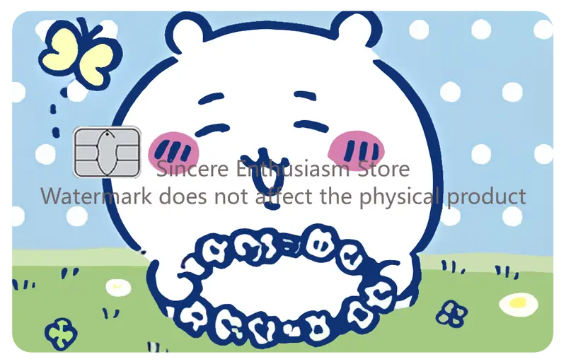Cartoon Kawaii Chiikawas Credit Card Skin Stickers Cute Matte Sticker for VISA JCB Mastercard and Other IC Card Decorative - Image 7