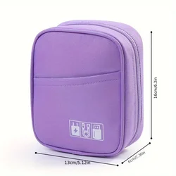 Compact Storage Pouch for Electronics and Accessories (Purple)