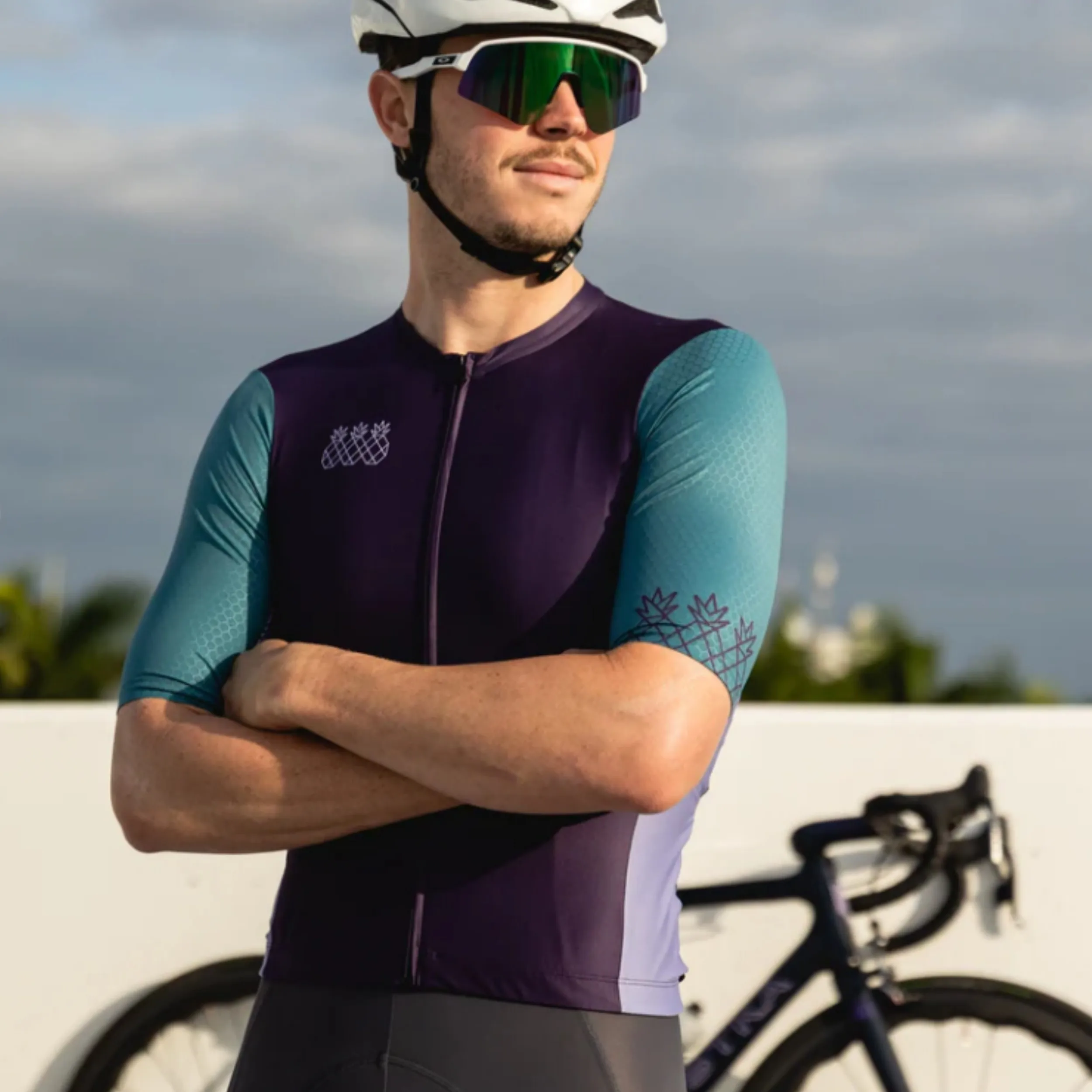 thumbnail image 1 of Camisetas de ciclismo de manga corta para hombre, ropa de ciclismo transpirable de secado rápido, camisa de motociclista, ropa deportiva para bicicleta de montaña y carretera, 1 of 4